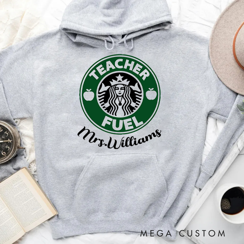 Personalized Hoodies for Teachers a Popular Coffee Logo Coffee Loving Teachers Hoodies Appreciation Gift for Teachers