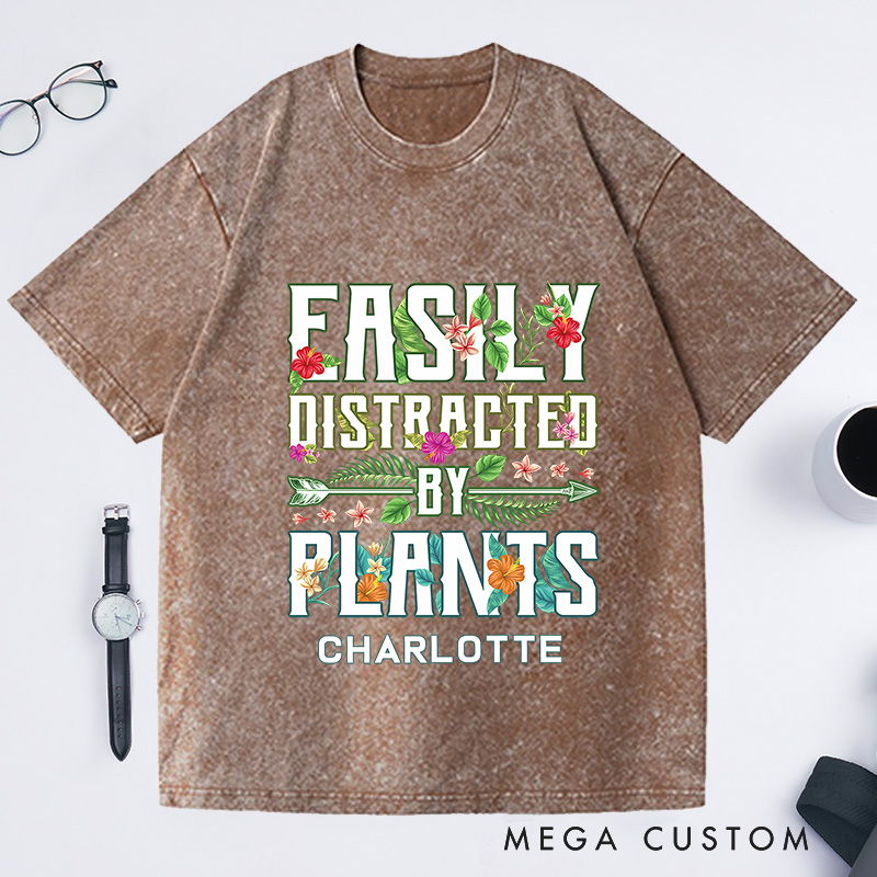 Personalized Gardening Washed T-Shirts Gardener T-Shirt Plant Tee Funny Gardening Shirts Plant Tank Top