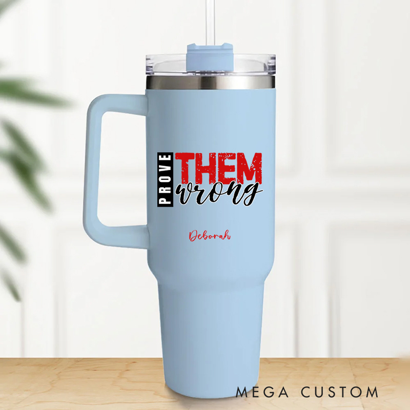 Personalized Multicolor Christian Theme Prove Tumbler with Name and Straw Travel Accessories Baptism Birthday Gift for Christians