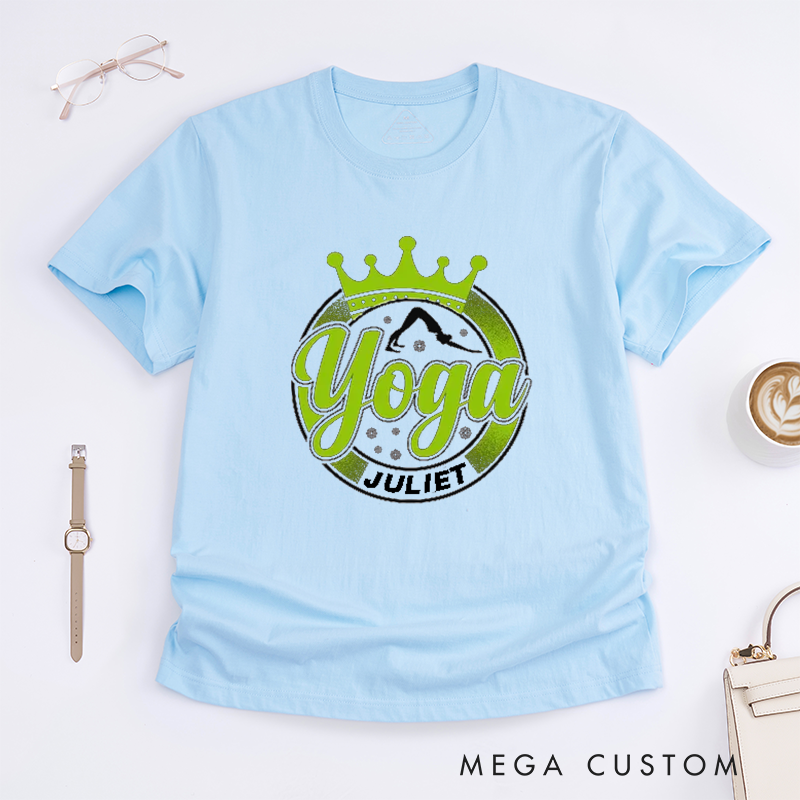 Personalized Yoga Queen T-shirt Yoga Poses T-Shirt Yoga Lover T-Shirt Yoga Gift for Women