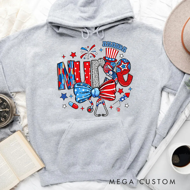 Personalized Hoodies for Nurse Enhanced with Festive Elements Hoodies Appreciation Gift for Nurse