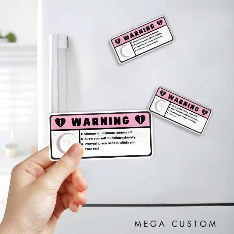 Personalized Anime Kawaii Affirmations Fridge Magnets Warning Decal Magnets Positive Japanese Comic Magnets for Anime Lovers Fridge Decal