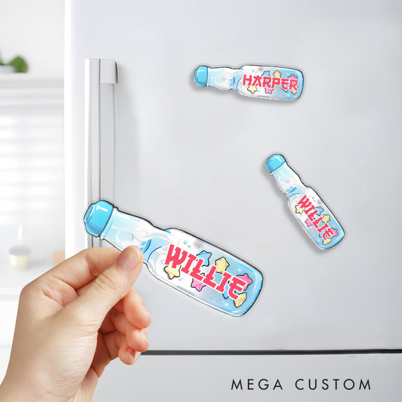 Personalized Star Ramune Fridge Magnets Japanese Manga Comic Magnets for Anime Lovers Fridge Decal