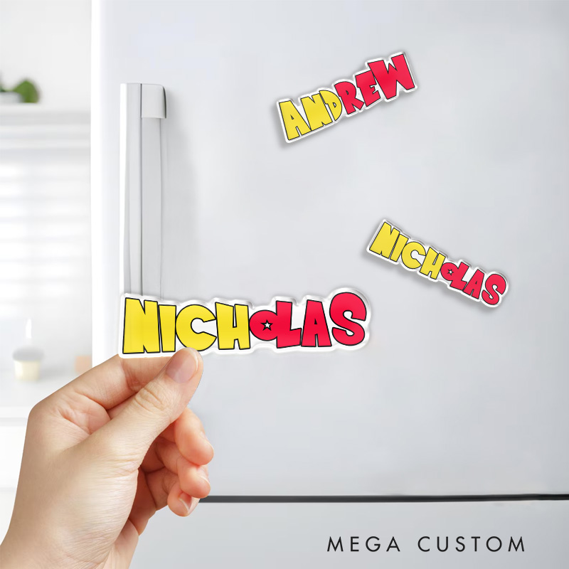 Personalized Dragon Name Anime Fridge Magnets Japanese Manga Comic Magnets for Anime Lovers Fridge Decal