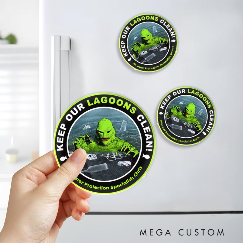 Personalized Creature Monster Society Fridge Magnets Horror Monster Magnets for Anime Lovers Halloween Fridge Decal
