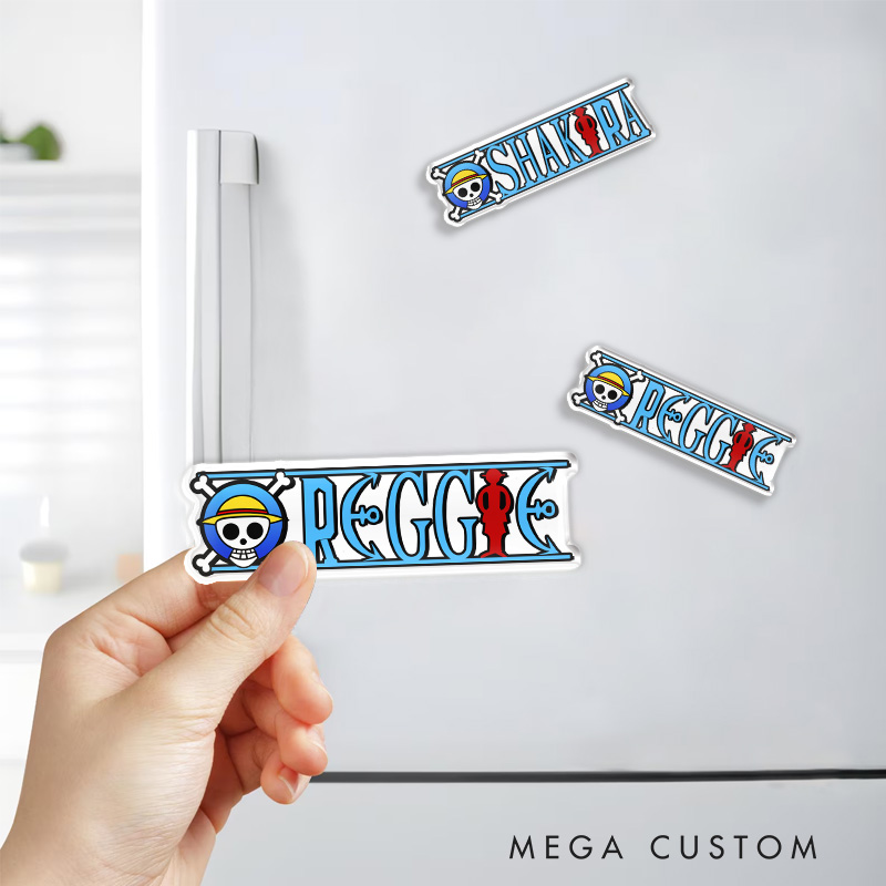 Personalized Anime The King of Navigation Fridge Magnets Japanese Manga Magnets Comic Fridge Decal for Anime Lovers