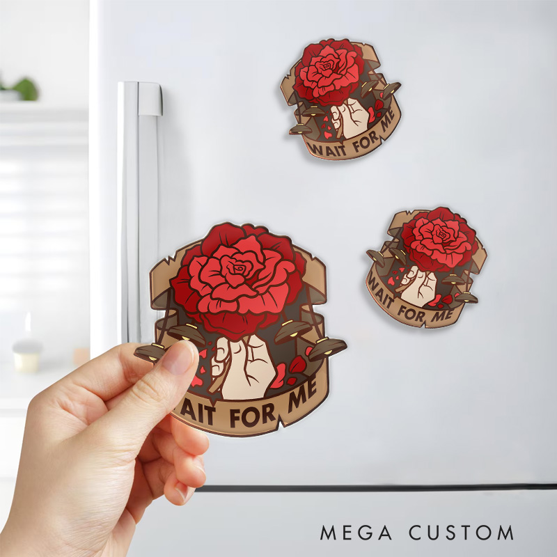 Personalized Wait for Me Fridge Magnets for Musical Lover Magnets Musical Fan Fridge Decal