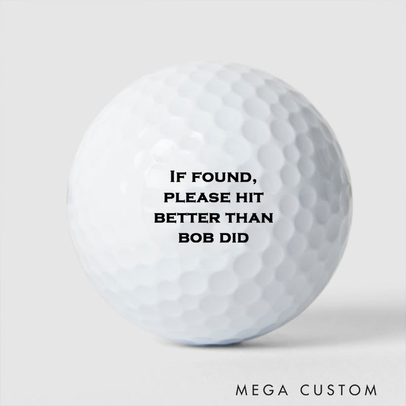 Personalized Golf Ball with Custom Name and Funny Text for Golf Enthusiasts and Unique Gifts