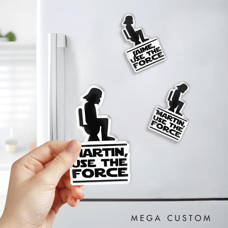 Personalized Use The Force Fridge Magnets Funny Geek Magnets for Movie Lovers Fridge Decal
