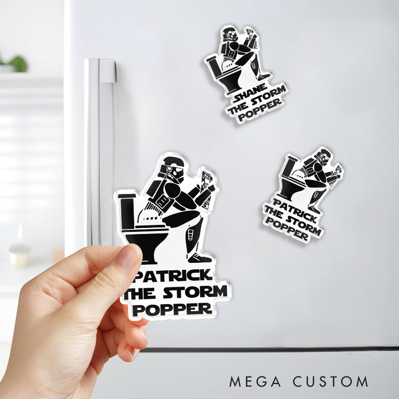 Personalized The Storm Popper Fridge Magnets Funny Geek Magnets for Movie Lovers Fridge Decal