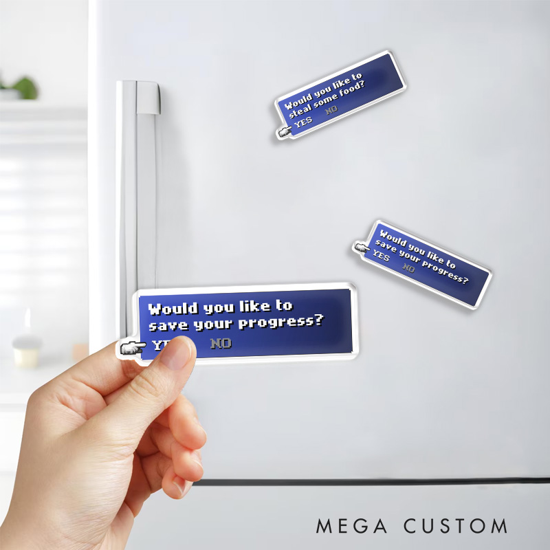 Personalized Fantasy Game Fridge Magnets Save Menu Video Game Magnets Geek Gaming Nerd Fridge Decal