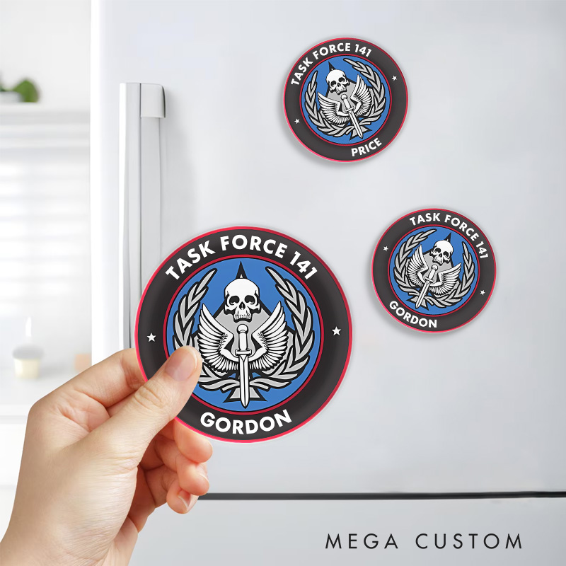 Personalized 141 Morden War of Duty Sign Fridge Magnets Video Game Magnets Geek Gaming Nerd Fridge Decal