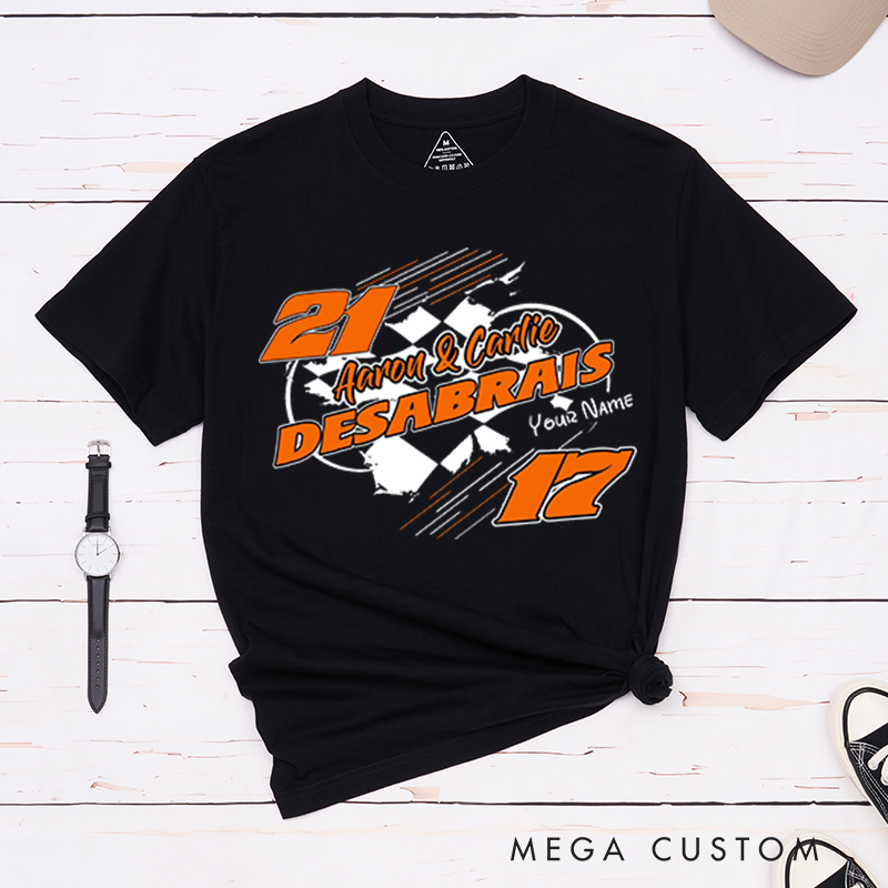 Personalized Custom Racing T-Shirt with Bold Numbers and Striking Graphics for Outdoor Adventures Riding Cycling Biking Enthusiasts
