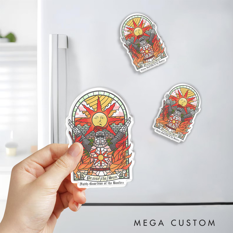 Personalized Praise the Sun Gothic Game Fridge Magnets Video Game Magnets Undead Fridge Decal Halloween