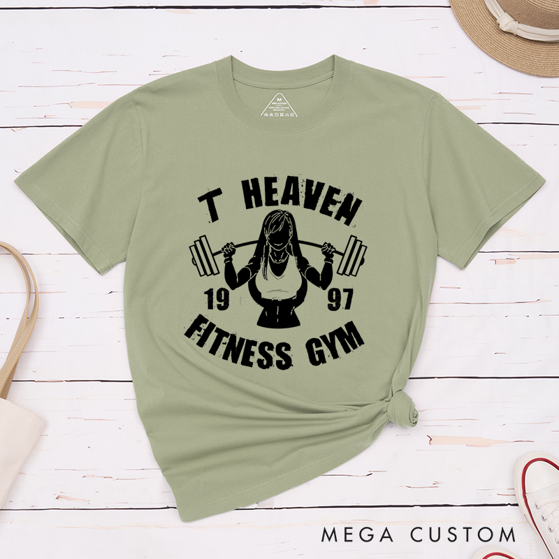 Personalized Empowering Gym T-Shirt with a Strong Person Lifting a Barbell with a Bold and Distressed Graphic for Fitness Enthusiasts Bodybuilders and Gym Lovers