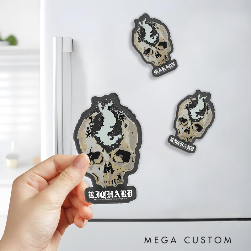 Personalized Madman's Knowledge Gothic Game Fridge Magnets Video Game Magnets Nightmare Hunter Fridge Decal Halloween