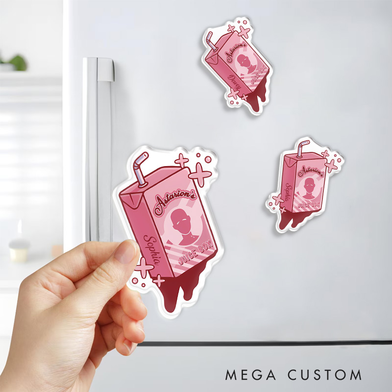 Personalized Bloodless Juice Box Game Fridge Magnets Vampire Video Game Magnets Fantasy Game Fridge Decal