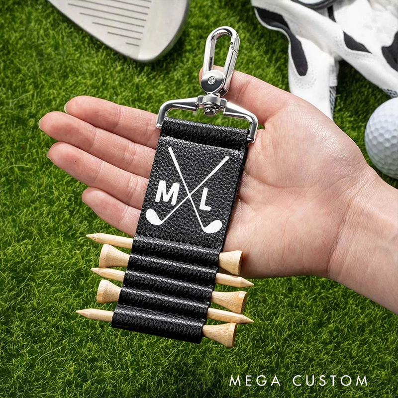 Personalized Golf Tee Holder with Customizable Design and Durable Clip for Golf Enthusiasts