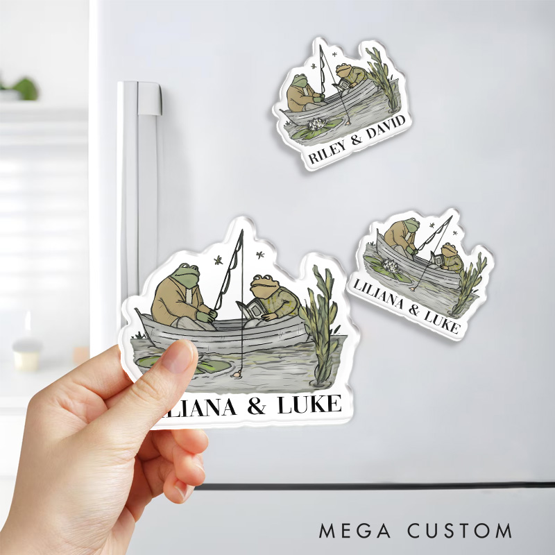Personalized 90s Frog Artist Fridge Magnets Retro Vintage Magnets Art Lover Illustration Fridge Decal