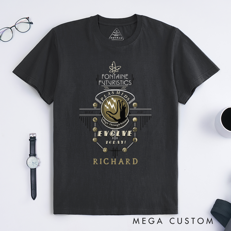 Personalized Science Magic Hand Classic T-Shirts Unique Gift Evolve Today Vintage Style Custom Unisex Tee Perfect for Science Lovers 