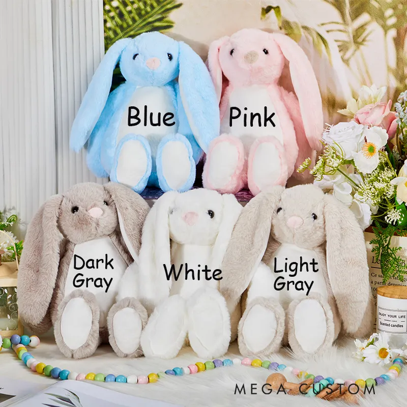 Personalized Racing Bunny Plush Custom Gift for Easter Valentine’s Day and Car Enthusiasts