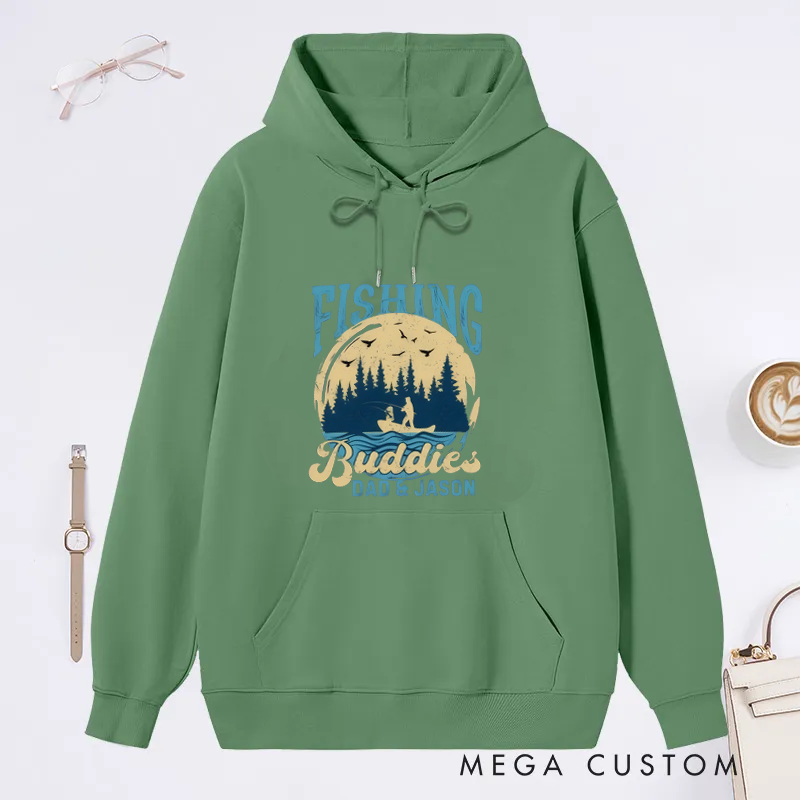 Personalized Fishing Buddy Classic Hoodie Perfect Gift for Outdoor Fishing Enthusiasts
