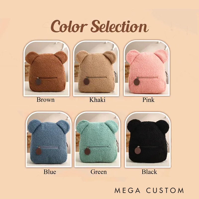 Personalized Embroidered Teddy Bear Backpack for Kids Unique Child's Gift Back to School Gifts