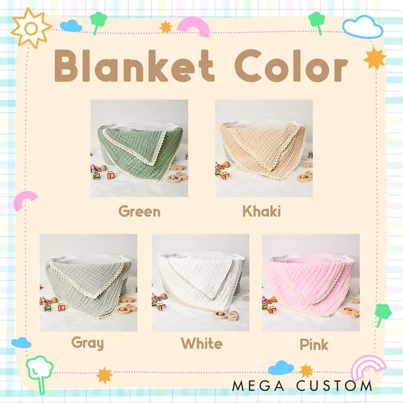 Personalized Embroidered Baby Blanket Cozy Soft Cotton Knit with Name Blanket Baby Shower Gifts Baby Gift for Newborns