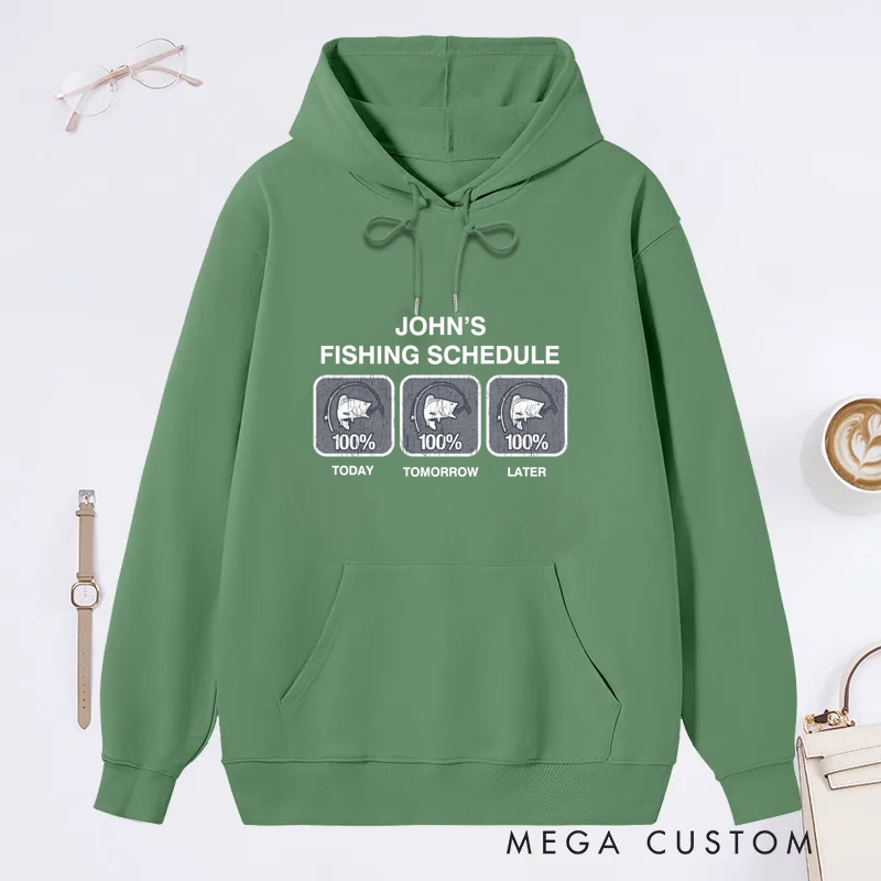 Personalized Funny Fishing Today Tomorrow Later Classic Hoodie Gift for Fishing Lover