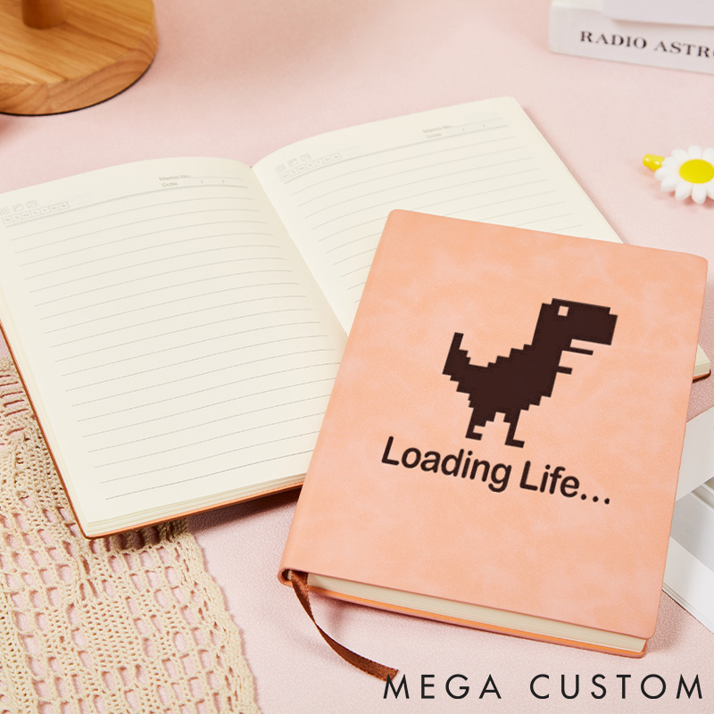 Personalized Loading Life Journal Programmer Computer Technology Notebook Gift for Geek Nerd