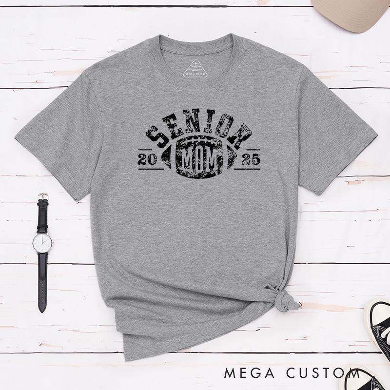 Personalized American Football and Rugby Senior T-Shirts with Featuring Custom Year and Text- Celebrate the Class of Your Champion