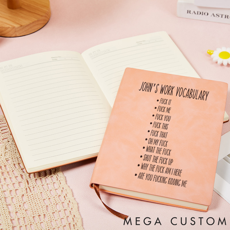 Personalized Office Worker Leather Notebook Computer Technology Lovers Journal Gift for Geek Nerd