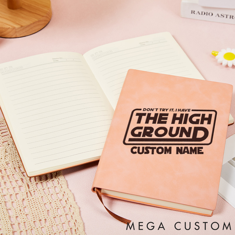 Personalized Game Enthusiast Leather Notebook Gift for Geek Nerd Game Lovers 