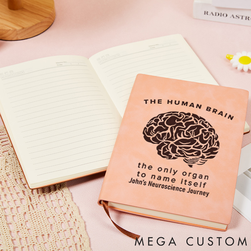 Personalized The Human Brain Journal Programmer Computer Technology Lovers Notebook Gift for Geek Nerd