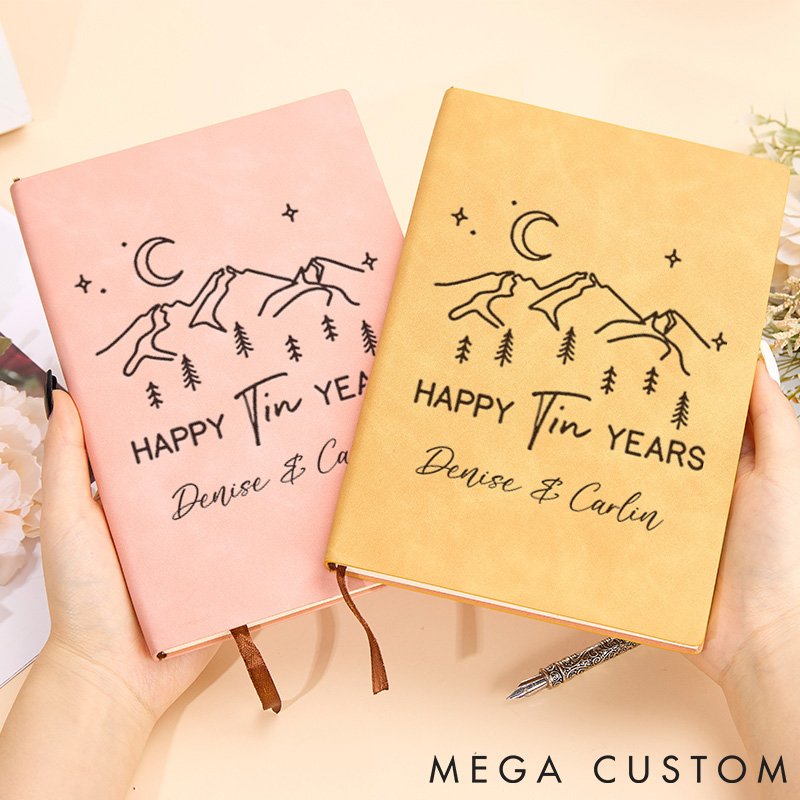 Personalized Anniversary Leather Notebook Adventure Camping Traveling Hiking Journal Gift for Outdoor