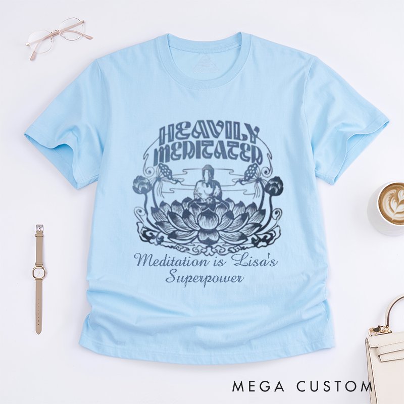 Personalized Beautiful Buddha T-Shirt Buddhist Meditation T-Shirt Buddhism Yoga Wear Buddhist T-Shirt Women Gift