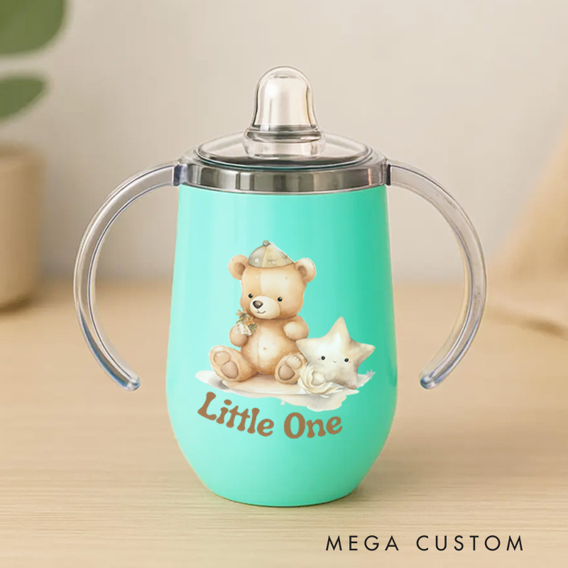 Personalised Little One Sippy Cup Baby Training Cup Baby Birthday Gif Baby Boy or Girl Gift
