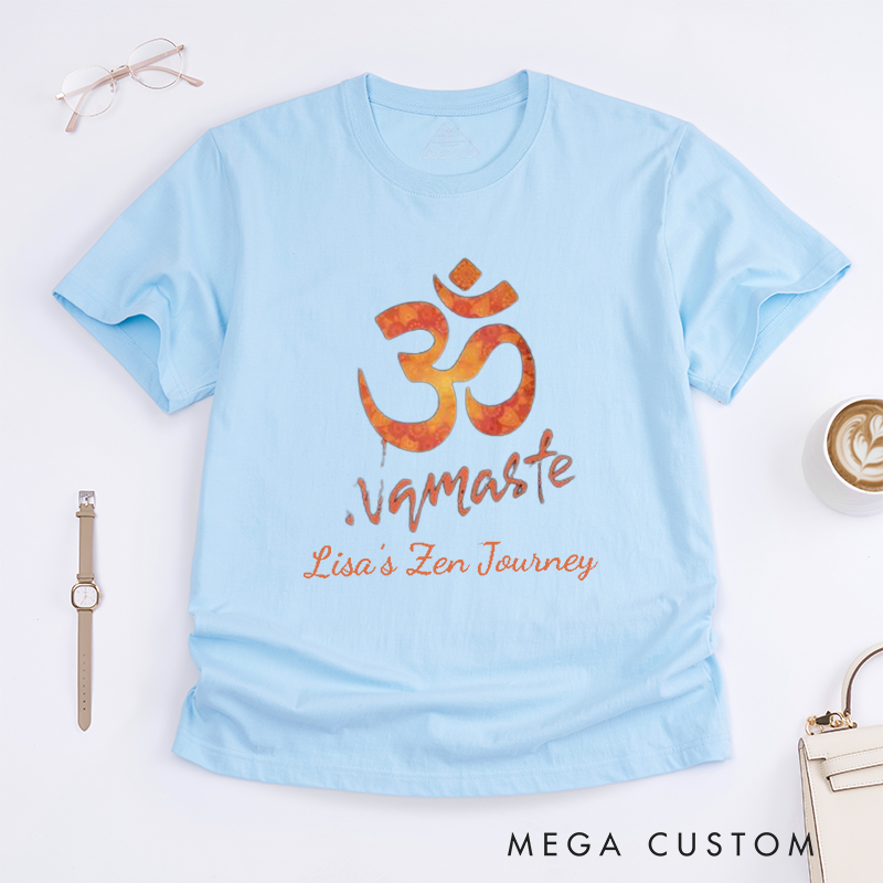 Personalized Om Symbol T-Shirt Namaste Comfort Colors T-Shirt Yoga T-Shirt Yoga Instructor Gift