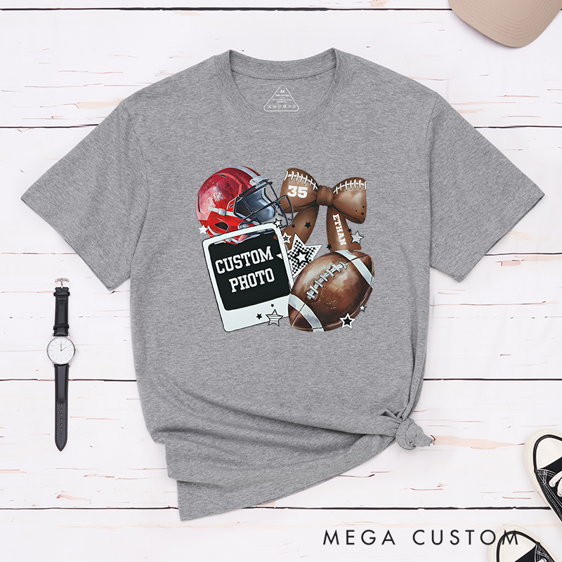 Personalized American Football and Rugby T-Shirts with Custom Team Name and Numbers-Love Those Friday Night Lights