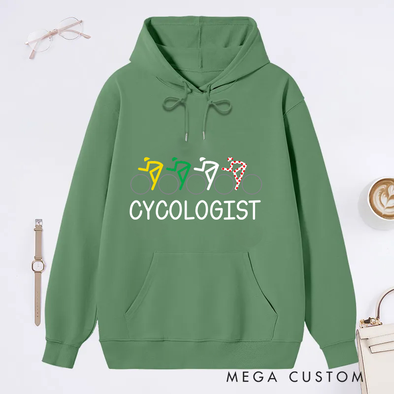 Personalized Bike Lover Cycling Cyclists in Iconic Jersey Colors Four Bikers Classic Hoodies