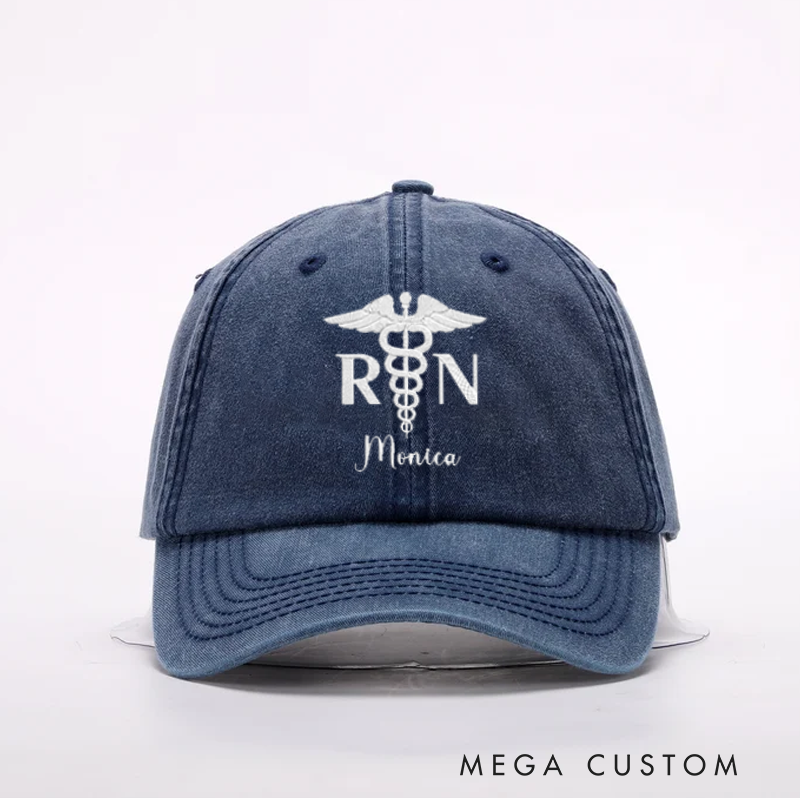 Personalized Caps for Nurse Embroidered Baseball Cap Medical Worker Hat Custom Nurse Gift Nurse Appreciation Hat
