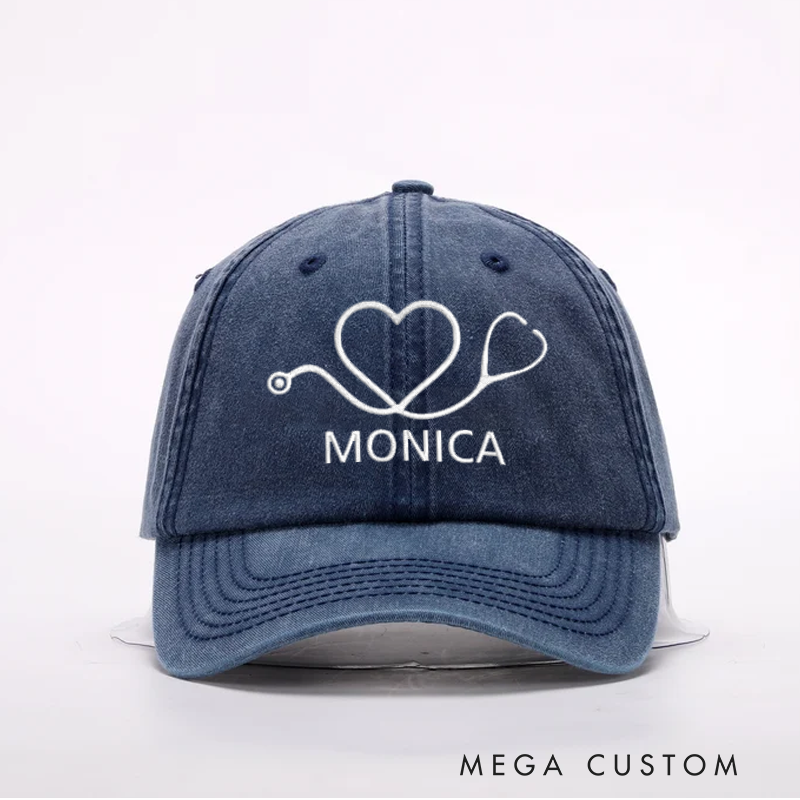 Personalized Caps for Nurse Embroidered Baseball Cap Medical Worker Hat Custom Nurse Gift Nurse Appreciation Hat