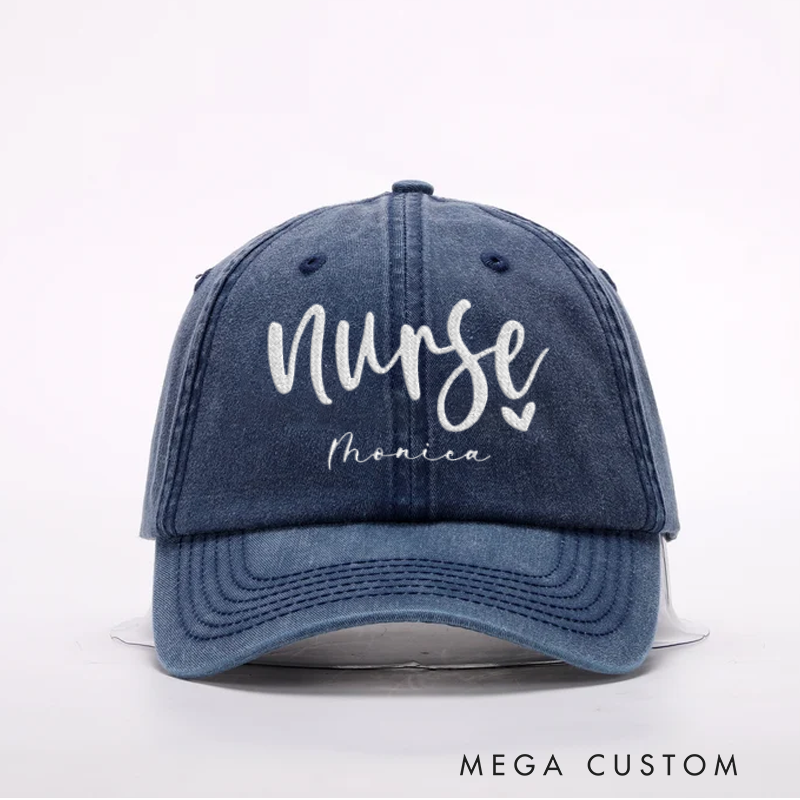 Personalized Caps for Nurse Embroidered Baseball Cap Medical Worker Hat Custom Nurse Gift Nurse Appreciation Hat