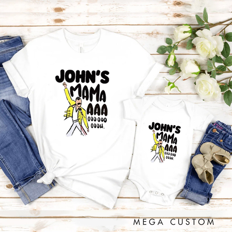 Personalized Funny Mom Meme Shirt Customized Name Music Lover Gift Unisex Lyrics Design Classic T-shirt for Fans Mom Dad Kids Birthday Mother's Day
