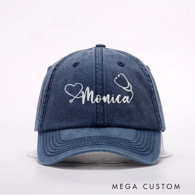 Personalized Caps for Nurse Embroidered Baseball Cap Medical Worker Hat Custom Nurse Gift Nurse Appreciation Hat