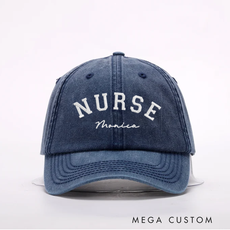 Personalized Caps for Nurse Embroidered Baseball Cap Medical Worker Hat Custom Nurse Gift Nurse Appreciation Hat