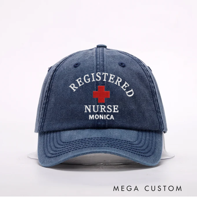 Personalized Caps for Nurse Registered Nurse Embroidered Baseball Cap Medical Worker Hat Custom Nurse Gift Nurse Appreciation Hat