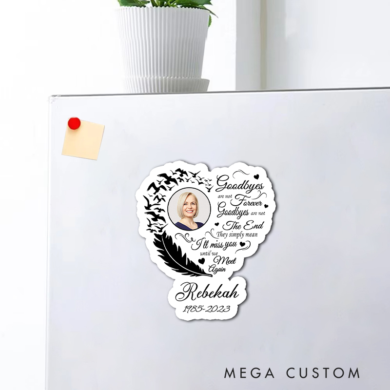 Personalized Memorial Magnetic Fridge Magnet in Loving Memory Gift Custom Photo  Fridge Magnet Bereavement Keepsake