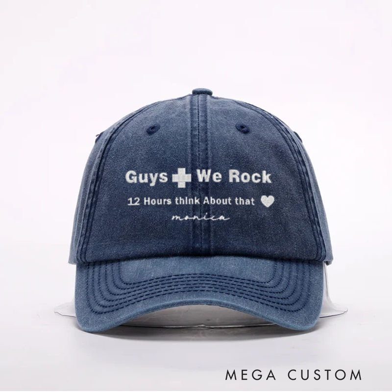 Personalized Caps for Nurse Embroidered Guys We Rock 12 Hours Think About That Design Baseball Cap Medical Worker Hat 