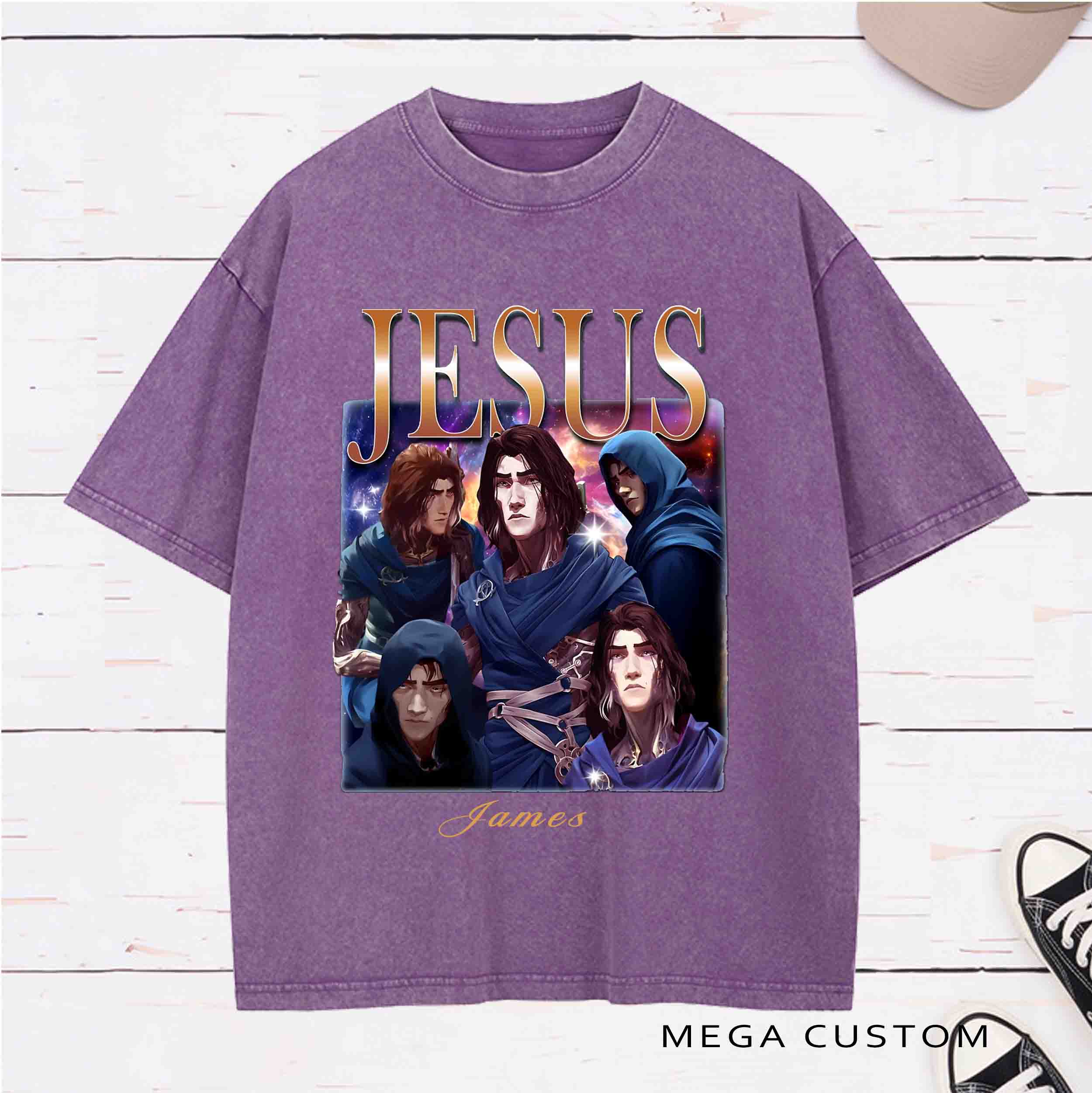 Personalized Character  Viktor Jesus Washed T-Shirt with Name Birthday Easter Gift for Christian